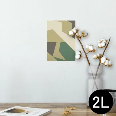 ポスター ウォールステッカー シール式ステッカー 飾り 127×178mm 2L 写真 フォト 壁 インテリア おしゃれ 剥がせる wall sticker poster 004163 迷彩 カモフラ 模様