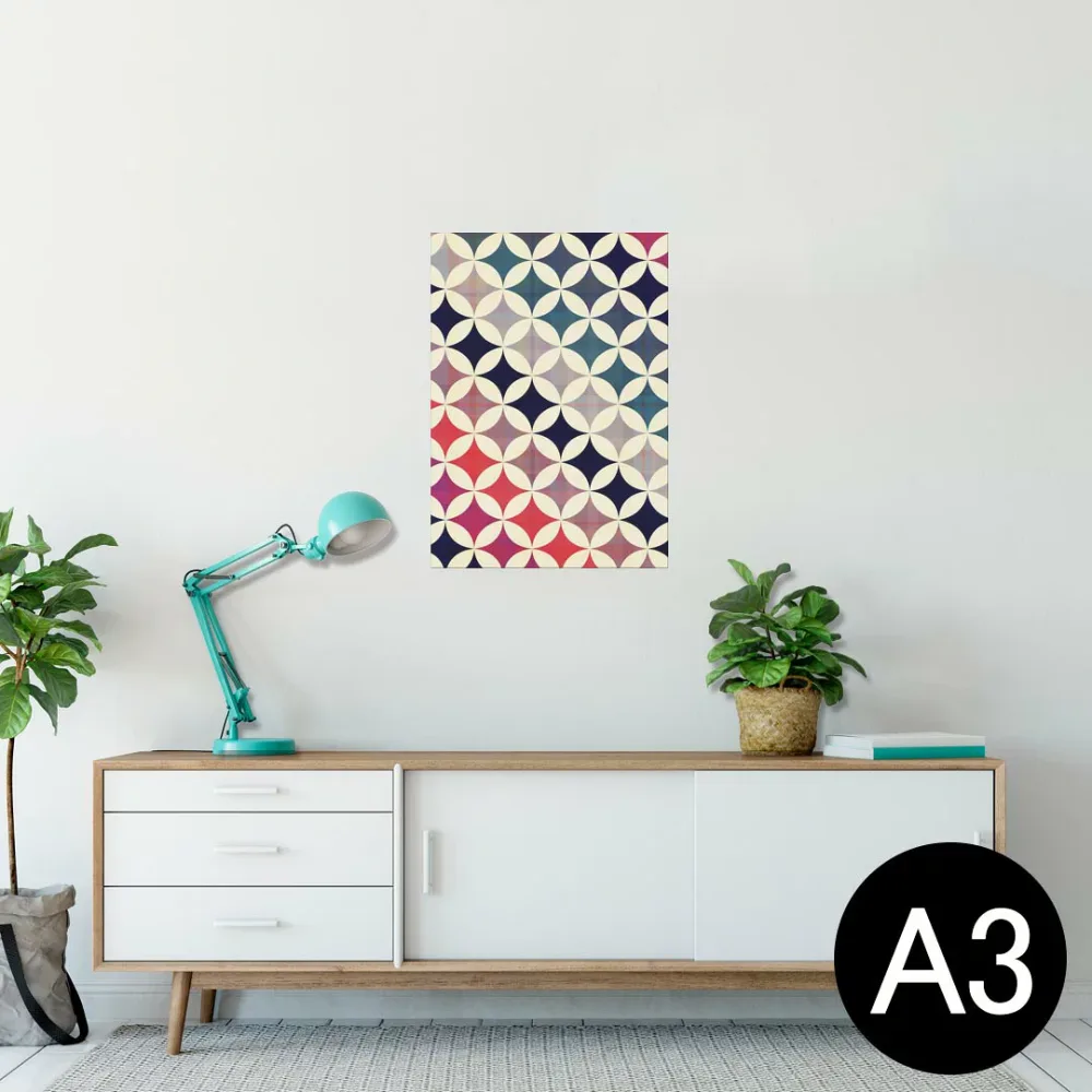 ポスター ウォールステッカー シール式ステッカー 飾り 297×420mm A3 写真 フォト 壁 インテリア おしゃれ 剥がせる wall sticker poster 006219 カラフル 模様