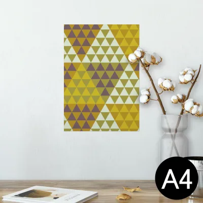 Poster Wall Sticker Sticker Decoration 210 x 297mm A4 Photo Photo Wall Interior Stylish Removable Wall Sticker Poster 003766 Pattern Orange Green