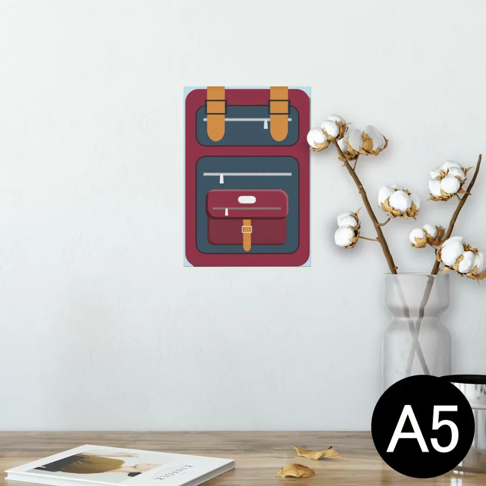 ポスター ウォールステッカー シール式ステッカー 飾り 148×210mm A5 写真 フォト 壁 インテリア おしゃれ 剥がせる wall sticker poster 010287 カバン ファッション 赤
