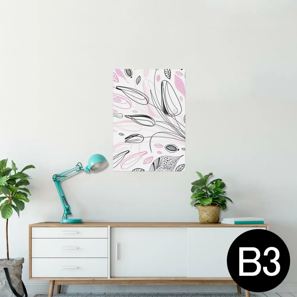 ポスター ウォールステッカー シール式ステッカー 飾り 364×515mm B3 写真 フォト 壁 インテリア おしゃれ 剥がせる wall sticker poster 001126 リーフ 葉