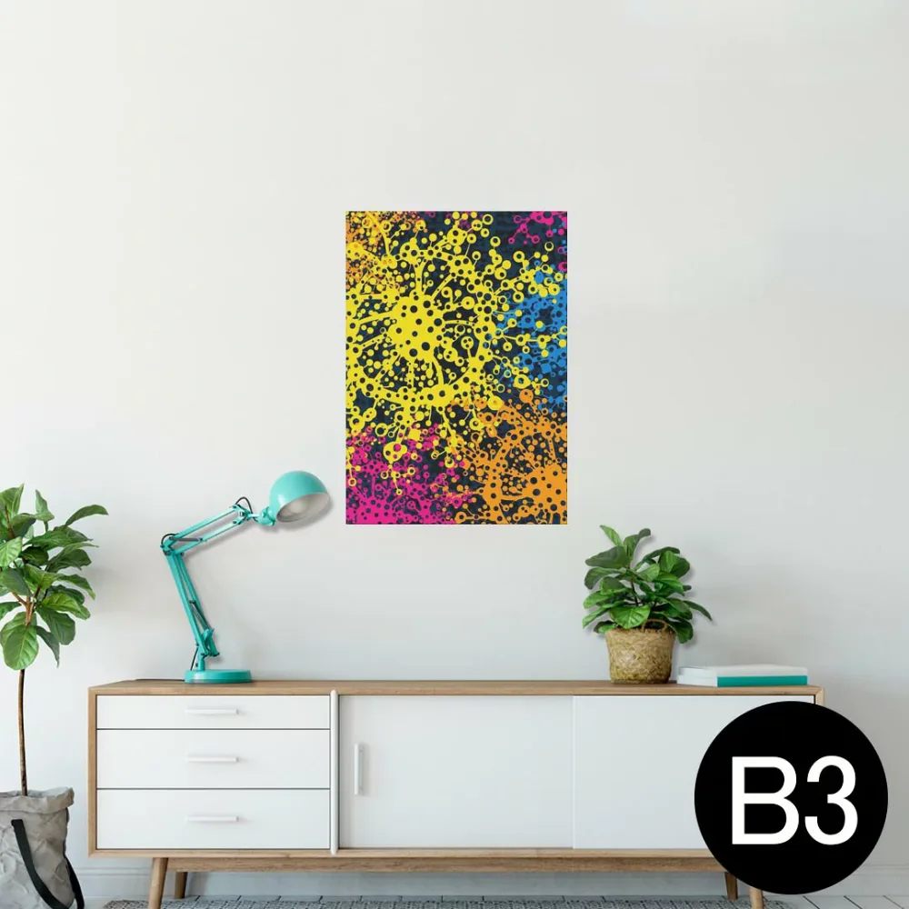 ポスター ウォールステッカー シール式ステッカー 飾り 364×515mm B3 写真 フォト 壁 インテリア おしゃれ 剥がせる wall sticker poster 002343 ペイント カラフル