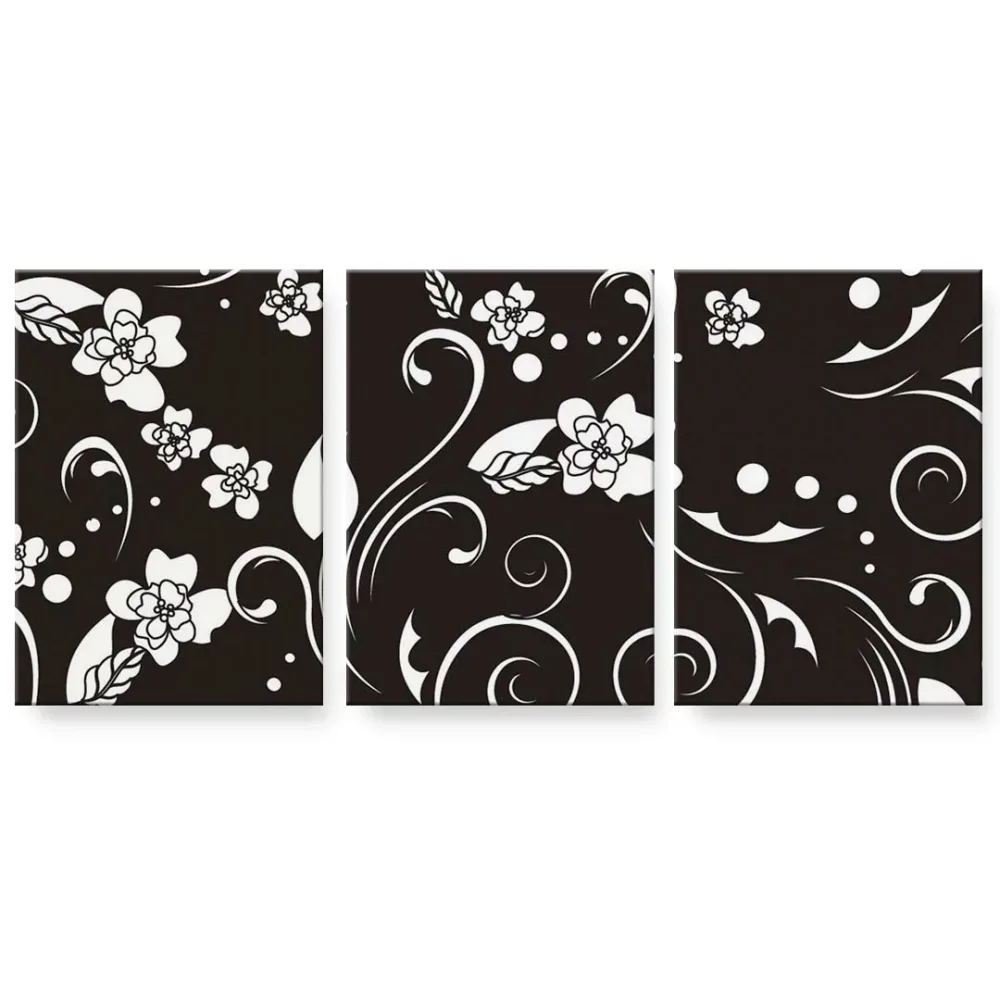 アートパネル 3連 3枚セット 絵 絵画 飾り igsticker 594mmx420mm A2 フォト 壁掛け 木枠 インテリア おしゃれ 000386 ペイズリー ダマスク 花