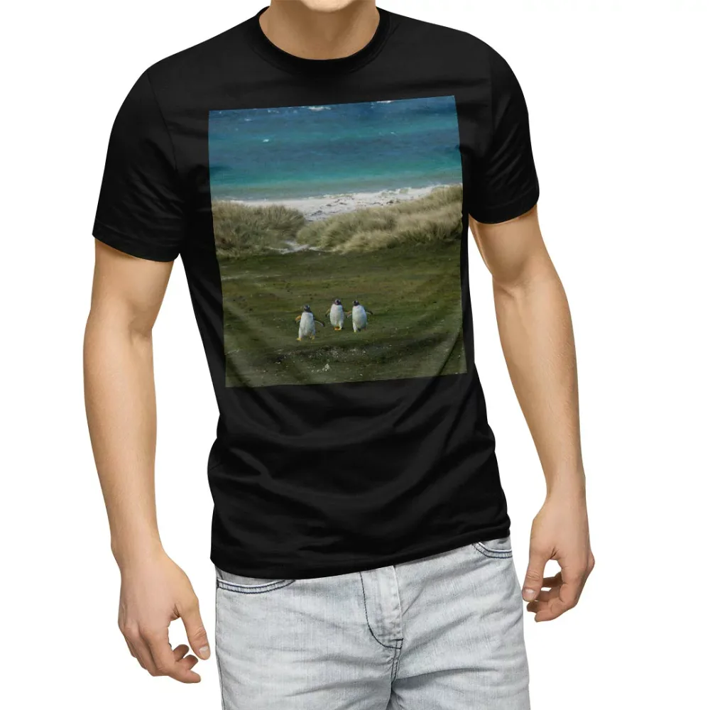 tシャツ メンズ 半袖 ブラック デザイン XS S M L XL 2XL Tシャツ ティーシャツ T shirt 黒 022981 写真 景色 海 生き物
