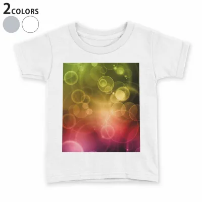 tシャツ キッズ 半袖 白地 デザイン 110 120 130 140 150 Tシャツ ティーシャツ T shirt 000452 バブル レインボー