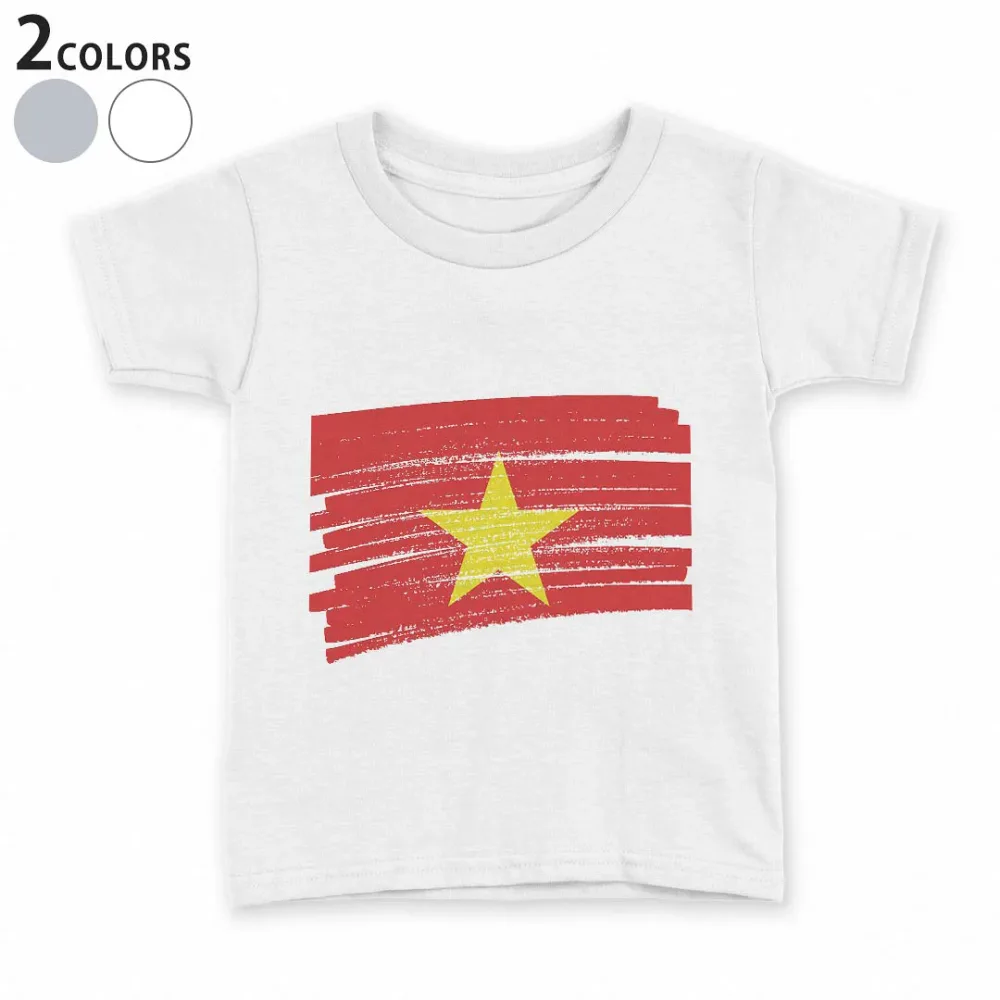 tシャツ キッズ 半袖 白地 デザイン 110 120 130 140 150 Tシャツ ティーシャツ T shirt 018599 vietnam ベトナム