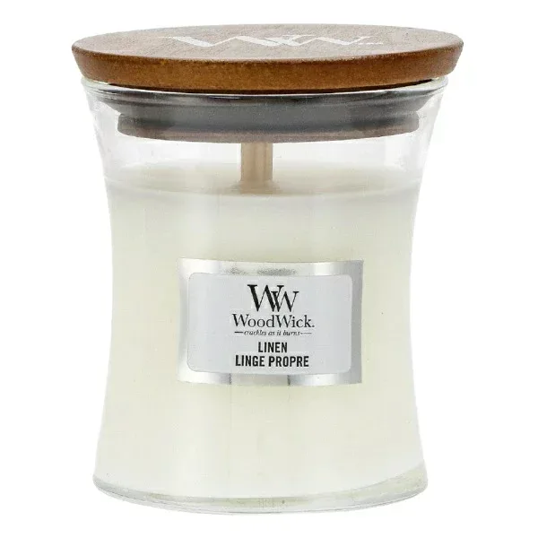 ウッドウィック アロマキャンドル ジャーS リネン 箱付き 木製芯 WoodWick【お祝い プレゼント】【在庫あり】