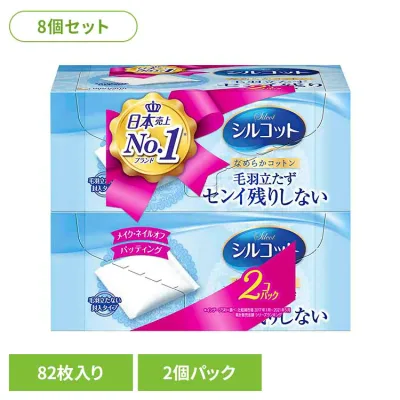【8個セット】シルコット 82枚×2 ユニ・チャーム ユニチャーム シルコット コットン