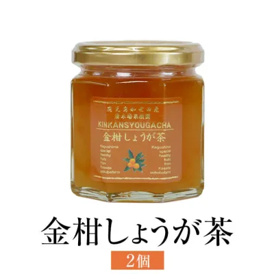 金柑しょうが茶 190g 2個入 金柑 フルーツ お茶 使い切り 国産 九州産 鹿児島産 送料無料 ギフト箱なし 清木場果樹園 タビグルメ