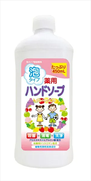 【あわせ買い2999円以上で送料お得】【ロケット石鹸】薬用ハンドソープフルーツ詰替用ボトル450ML【450ML】 【4571113801175】