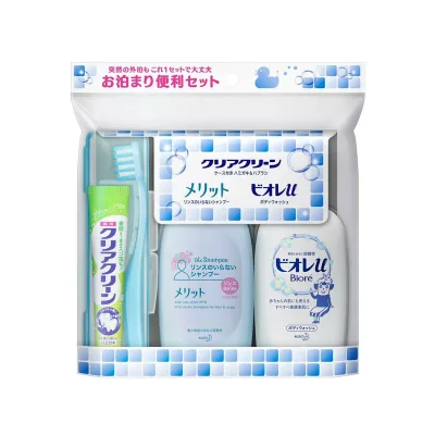【送料お得・まとめ買い×18個セット】花王 クリアクリーン 携帯用 お泊まりセット 1組
