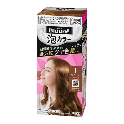 【送料お得・まとめ買い×24個セット】花王 ブローネ 泡カラー 1 スタイリッシュブラウン 108ml