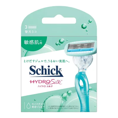 【送料お得・まとめ買い×3個セット】Schick ハイドロシルク 敏感肌用 替刃 3コ入