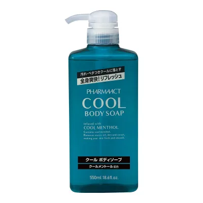 【送料お得・まとめ買い×20個セット】熊野油脂 ファーマアクト クールボディソープ 本体 550ml