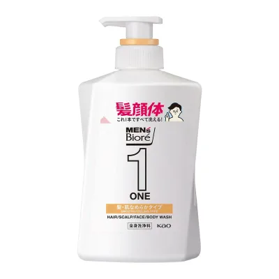 【送料お得・まとめ買い×7個セット】花王 メンズビオレ ワン ( ONE ) オールインワン 全身洗浄料 髪・肌なめらかタイプ フローラルサボンの香り ポンプ 480ml
