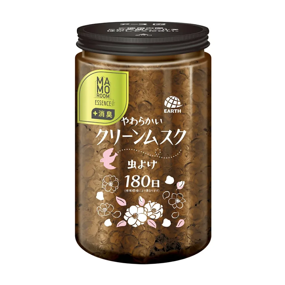 【送料お得・まとめ買い×9個セット】アース製薬 マモルームエッセンス 虫よけパール 180日用 やわらかいクリーンムスク 500G