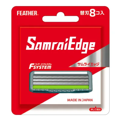 【送料お得・まとめ買い×11個セット】フェザー安全剃刀 フェザーエフシステム サムライエッジ 替刃 8コ入