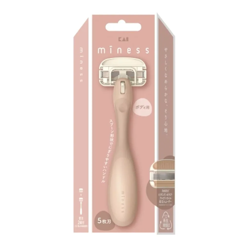 【送料お得・まとめ買い×72個セット】貝印 GA0130 miness ボディ用 カミソリ 本体 + 替刃 2個付