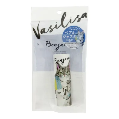 【送料お得・まとめ買い×11個セット】フィッツコーポレーション Vasilisa ヴァシリーサ パフュームスティック ベンジャミン ネコ ペア&ジャスミンの香り 5g 練り香水