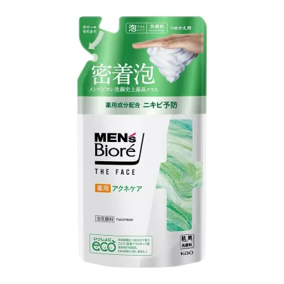 【送料お得・まとめ買い×13個セット】花王 メンズビオレ ザフェイス 薬用 アクネケア つめかえ用 170mL 男性用 洗顔 泡洗顔料