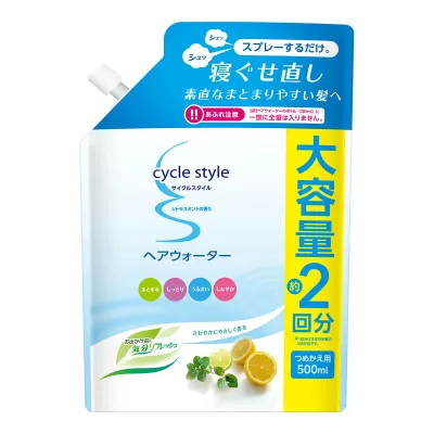 【あわせ買い2999円以上で送料お得】第一石鹸 サイクルスタイル ヘアウォーター つめかえ用 500mL 寝ぐせ直し