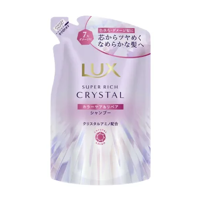 【送料お得・まとめ買い×9個セット】ユニリーバ ラックス スーパーリッチクリスタル カラーケア&リペア シャンプー つめかえ用 300g