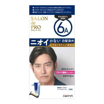 【送料お得・まとめ買い×27個セット】ダリヤ サロンドプロ 無香料 ヘアカラー メンズスピーディ 白髪用 6A 赤みを抑えた黒褐色