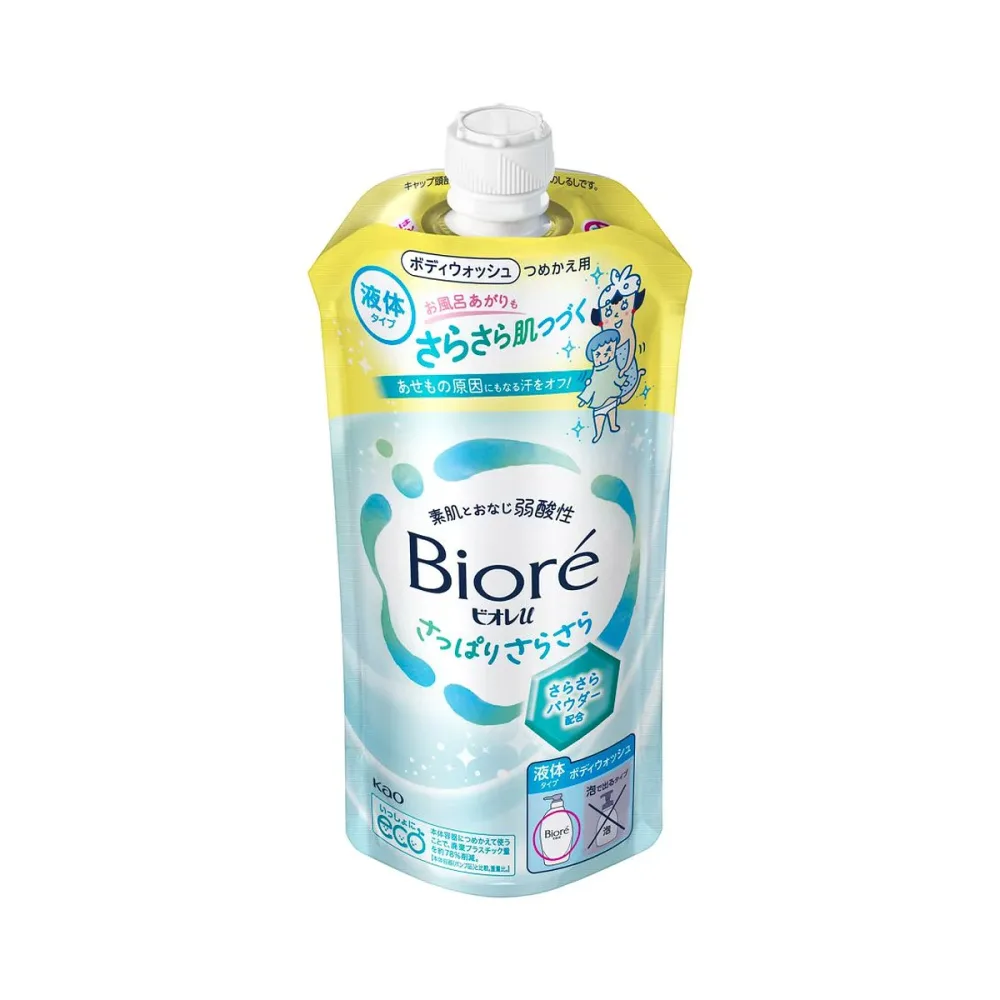 【送料お得・まとめ買い×9個セット】花王 ビオレu さっぱりさらさら つめかえ用 320mL ボディウォッシュ 液体タイプ