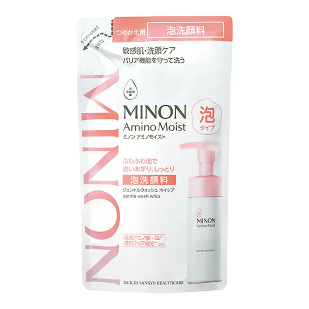 【送料お得・まとめ買い×2個セット】第一三共ヘルスケア ミノン アミノモイスト ジェントルウォッシュ ホイップ つめかえ用 130mL 泡洗顔料