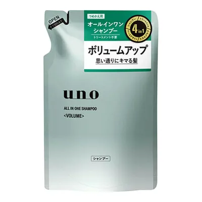 【送料お得・まとめ買い×3個セット】ウーノ オールインワンシャンプー ボリューム つめかえ用 400mL