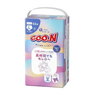 【送料お得・まとめ買い×3個セット】グーン 長時間でもモレ0へ パンツ Lサイズ 44枚 こども用紙おむつ