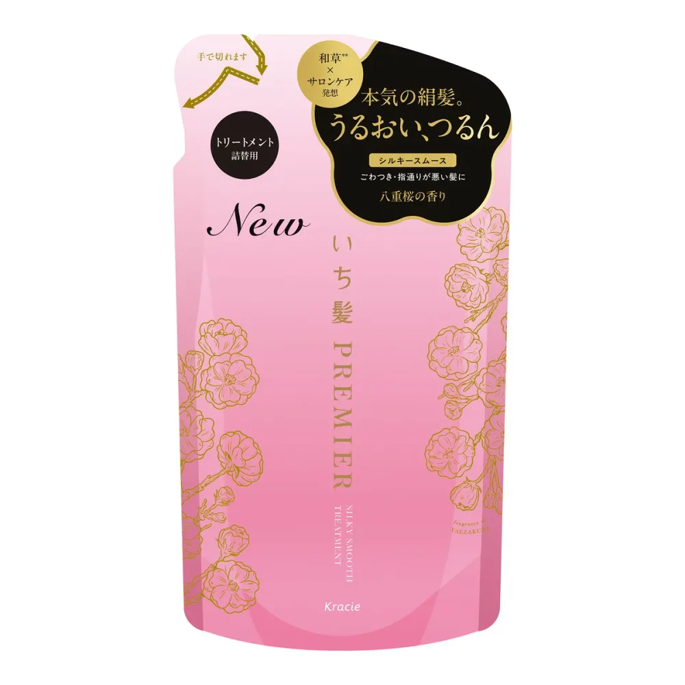 【送料お得・まとめ買い×18個セット】いち髪 PREMIER セラムトリートメント シルキースムース 詰替用 340g クラシエ