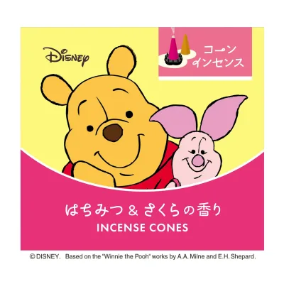 【送料お得・まとめ買い×168個セット】ディズニー インセンス コーン スマイル&ハグ! はちみつ&さくらの香り 5個×2種 香立付 日本香堂