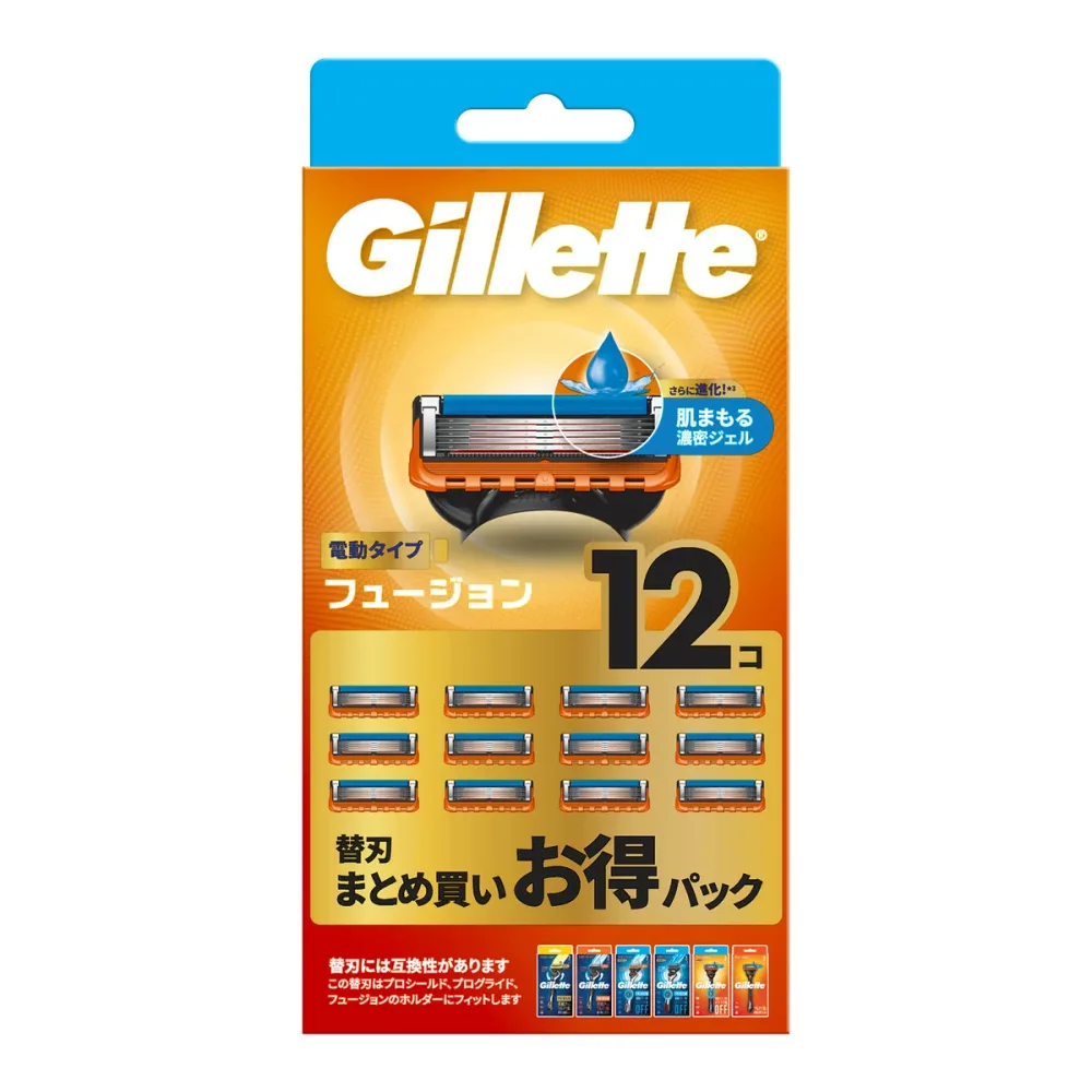 【送料お得・まとめ買い×36個セット】ジレット フュージョン パワー 替刃 12コ P&G T字 カミソリ 替え刃