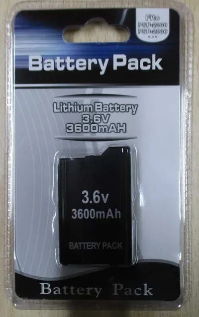 【送料無料】【新品】PSP バッテリーパック(3600mAh)(PSP-2000/3000シリーズ専用) 大容量 互換品