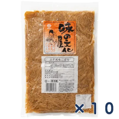 【冷蔵】【業務用】【カネハツ】味の文化屋 <ネギ風味ごぼう> 1kg×10個