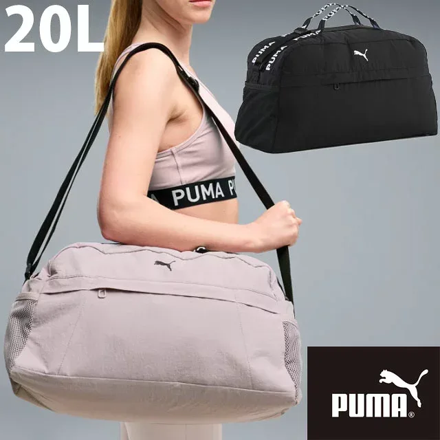 プーマ バッグ メンズ レディース PUMA ウィメンズ AT ESS スモールスポーツバッグ 20L 肩掛け 手持ち ショルダー 斜め掛け 2WAY 撥水 旅行 ジム トレーニング 定番 ユニセックス かばん ロゴ カジュアル プーマブラック ミスティピンク 092728