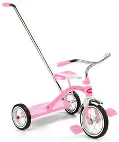 RADIO FLYER ラジオフライヤーTrikes & Bikes 三輪車&自転車Classic Pink 10" Tricycle with Push Handle #34TP34Tクラシック ピンク レッドトライサイクルプッシュハンドルが付いた三輪車です。プッシュハンドルは取外し可能。