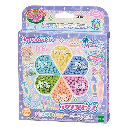 アクアビーズ 別売り ビーズセット 【 パステルカラービーズセット 】 AQ-288 STマーク認証 6歳以上 おもちゃ 水 水でくっつく メイ