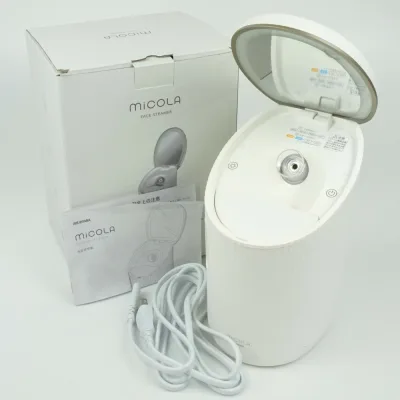 IRIS OHYAMA アイリスオーヤマ FST-101 miCOLA ミコラ フェイススチーマー ホワイト 白 温スチーム 保湿ケア 美容家電 【中古】