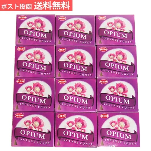 お香 オピウム コーン HEM ヘム アロマ インセンス OPIUM 12箱セット