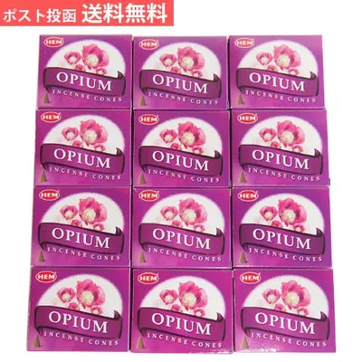 お香 オピウム コーン HEM ヘム アロマ インセンス OPIUM 12箱セット