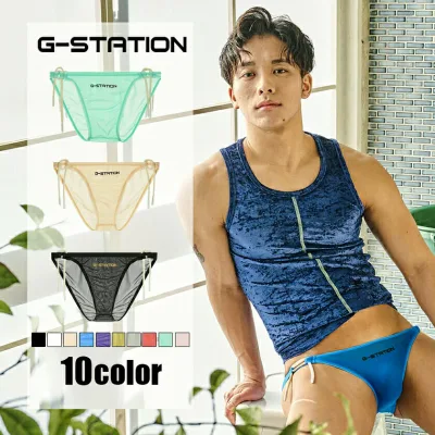 G-Station/ジーステーション STC 紐パン シースルー水着 透け メンズ ビキニ セクシー スイムウェア