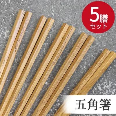 【8/24 20時〜ほぼ全品ポイント10〜20倍】 木製 箸 セット 五角箸 5膳セット 訳あり カトラリー おしゃれ かわいい シンプル ポッキリ ぽっきり ポイント消費 まとめ買い 和 食器 和風 カトラリー 業務用 家庭用 モダン set 5本