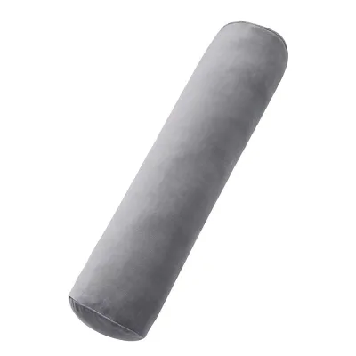 抱き枕 クッション 長い 気持ちいい抱き枕 もちもち 枕 ロング 120cm 円柱形 グレー カバー付き ふんわりボア生地