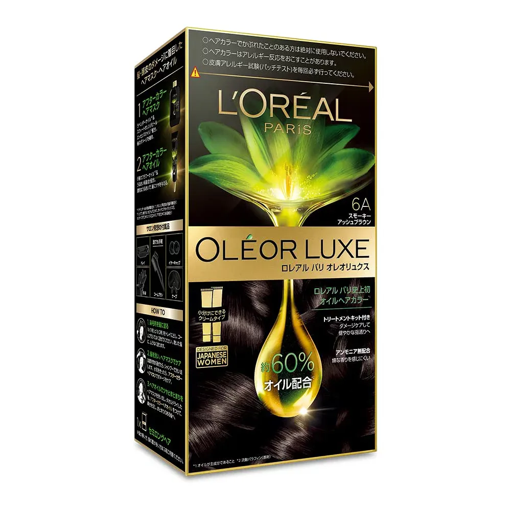 L’Oreal Paris(ロ レア ルパリ) ヘアカ ラー オレオリュクス 6Aスモーキーアッ シュブラウン【医薬 部外 品】リタッチ レディース メンズ