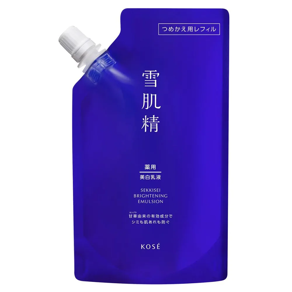 雪肌精 美白乳液【医薬 部外 品】 薬用雪肌精 ブライトニング エマルジョン つめかえ用 120mL 乳液 美白 肌あれ シミ くすみ ハトムギ 甘草 漢方 和漢