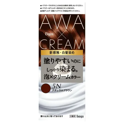 【白髪染め レディース】ビゲン 泡クリ ームカ ラー 5Nナチュラルブラウン 白髪用 ヘアカ ラー hoyu ホーユー bigen (医薬 部外 品)