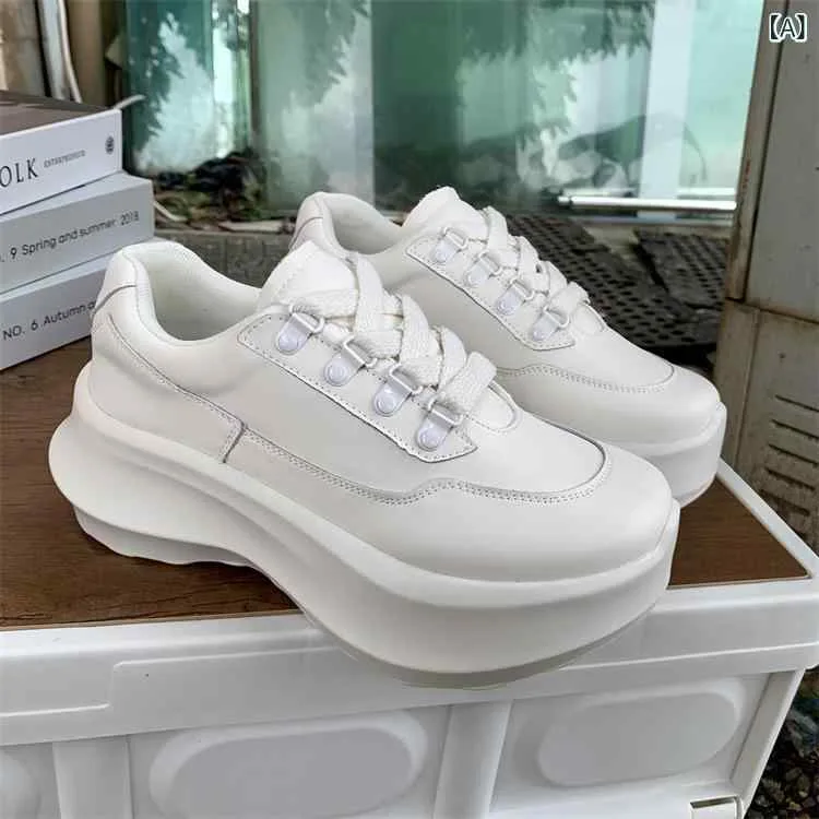 スニーカー レディース 革レザー 厚底 ローカット レースアップ シューズ スポーツ ウォーキング 通学 通勤 疲れにくい フィット感 歩きやすい クッション性 軽量 滑り止め 美脚 普段使い