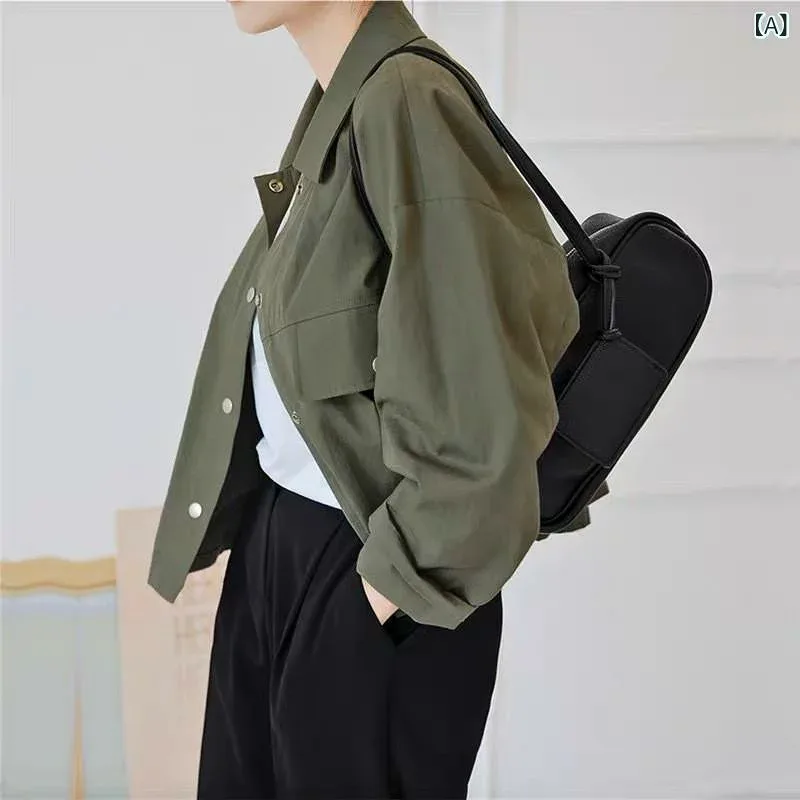 ブルゾン レディース ジャケット アウター 工装ジャケット ショート丈 カジュアル 防風 ポケット付き 羽織り 長袖 無地 シンプル 軽量 秋服 春服 ライトアウター 作業着 普段着 アウトドア